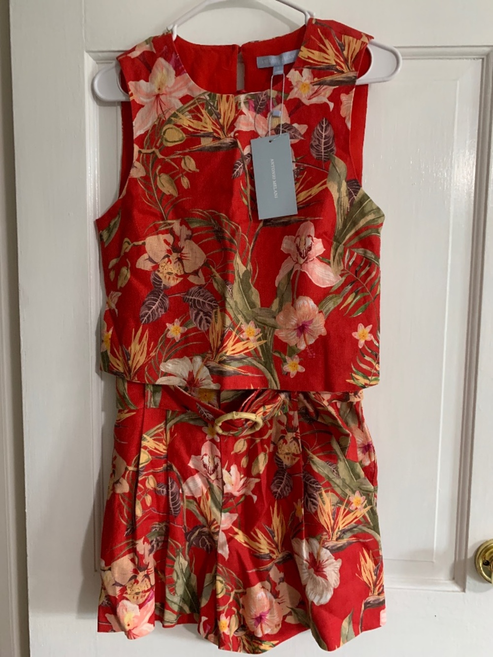 NWT Antonio Melani Sho Whitney Floral Botanical Cream set